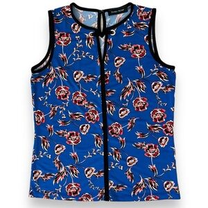 Ivanka Trump sleeveless blouse with slit neckline, size SP